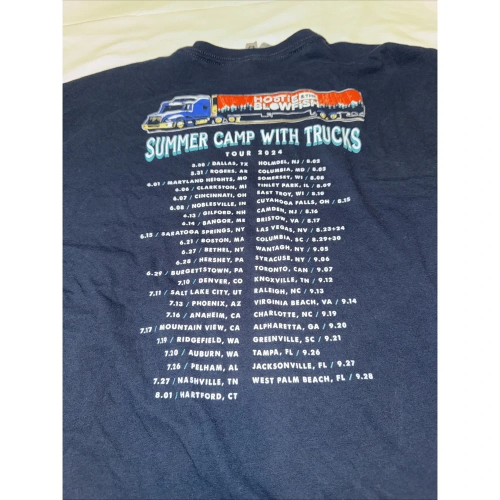 Hootie & The Blowfish Shirt Mens Large Navy Summer Camp With Trucks 2024 Tour